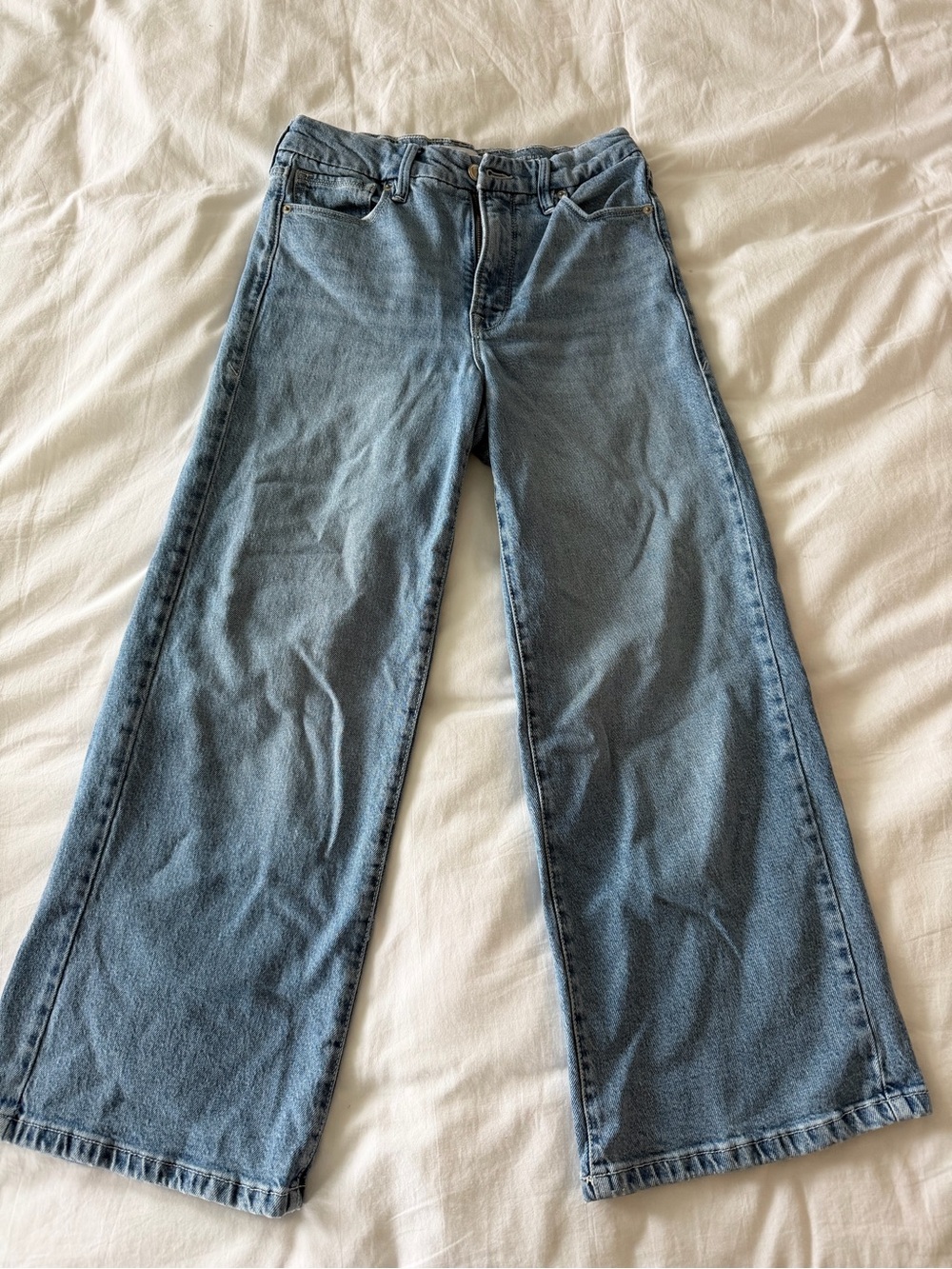 Good American Good Waist Palazzo Crop Size 4